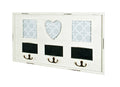 HAKU Möbel Wandgarderobe aus MDF in Weiss B 49-77 cm H 26 cm, 49 x 3 cm, H 26 cm