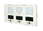 HAKU Möbel Wandgarderobe aus MDF in Weiss B 49-77 cm H 26 cm, 49 x 3 cm, H 26 cm