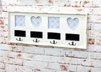 HAKU Möbel Wandgarderobe aus MDF in Weiss B 49-77 cm H 26 cm, 63 x 3 cm, H 26 cm