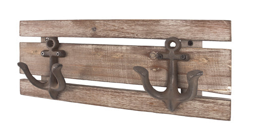 HAKU Möbel Garderobenleiste aus Massivholz in Braun B 36-66 cm H 14 cm, 36 x 7 cm, H 14 cm