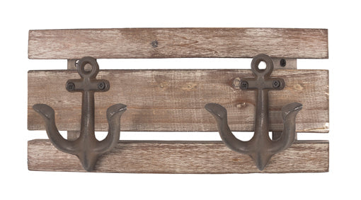HAKU Möbel Garderobenleiste aus Massivholz in Braun B 36-66 cm H 14 cm, 36 x 7 cm, H 14 cm