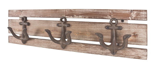 HAKU Möbel Garderobenleiste aus Massivholz in Braun B 36-66 cm H 14 cm, 50 x 7 cm, H 14 cm