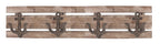 HAKU Möbel Garderobenleiste aus Massivholz in Braun B 36-66 cm H 14 cm, 66 x 7 cm, H 14 cm