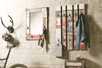 HAKU Möbel Wandgarderobe aus MDF Motiv Schriftzug in Braun 55 x 8 x 75 cm