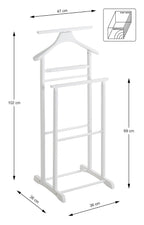 HAKU Möbel Herrendiener aus Massivholz in Weiss