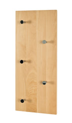HAKU Möbel Wandgarderobe aus Massivholz in Braun 60 x 6 x 25 cm