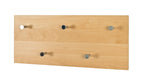 HAKU Möbel Wandgarderobe aus Massivholz in Braun 60 x 6 x 25 cm