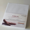 Sleepline Clima Fix Fixleintuch in weiss, kühlend für Hitzeschläfer, verpackt in transparenter Folie