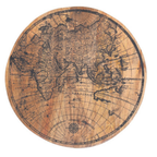 Gutmann Couchtisch Yankee mit Weltkarte aus Mangoholz - Vintage Design Wohnzimmertisch