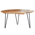 Gutmann Couchtisch Yankee Weltkarte Mangoholz mit Metallbeinen - Moderner Wohnzimmertisch
