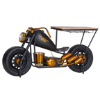 Gutmann Bar Chopper Slow Ride - Motorrad-Design Barhocker mit Baldachin, schwarz-gold