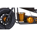 Gutmann Bar Chopper Slow Ride Barhocker mit goldenen Elementen und schwarzem Rad-Design