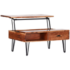 Gutmann Salontisch Grace Lift-Up mit Stauraum und Metallbeinen, Retro Design