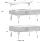 Gutmann Salontisch Grace mit Lift-up Funktion, 100cm breit, moderner Couchtisch mit Stauraum