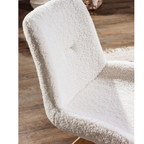 Gutmann Wolly Stuhl in Creme - Moderner Polsterstuhl mit flauschigem Boucle-Bezug