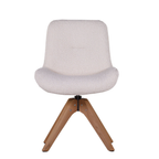 Gutmann Stuhl Wolly mit Holzbeinen - moderner Drehstuhl in Grau, Design Esszimmerstuhl