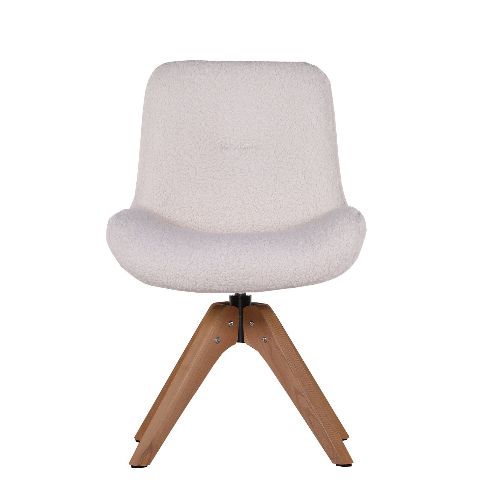 Gutmann Stuhl Wolly mit Holzbeinen - moderner Drehstuhl in Grau, Design Esszimmerstuhl