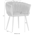 Gutmann Stuhl Weavy Samt Braun - moderne Designermöbel mit Maßangaben
