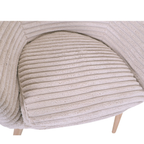 Gutmann Sessel Tiptoe in Natur-Cord, cremefarbener Cordstoff mit Rippenmuster und hellen Holzbeinen