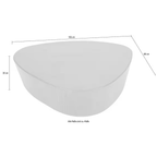 Gutmann Salontisch Paposo Braun - Ovale Couchtisch mit Maßen 106x68x30 cm