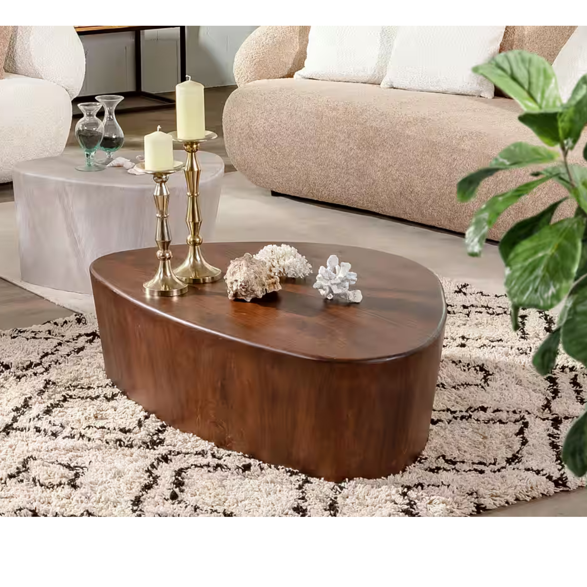 Gutmann Salontisch Paposo in Braun - Moderner Couchtisch aus Holz für elegantes Wohnzimmer