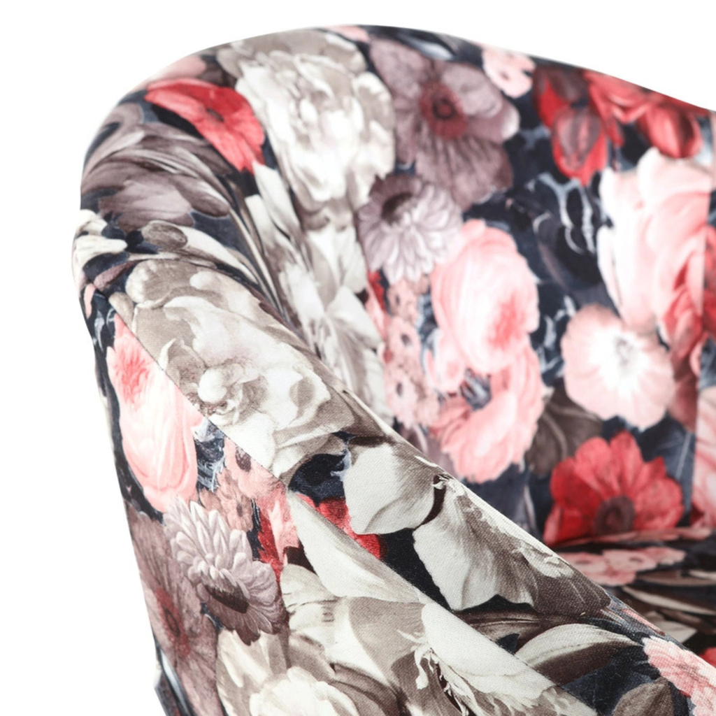 Fauteuil à imprimé floral