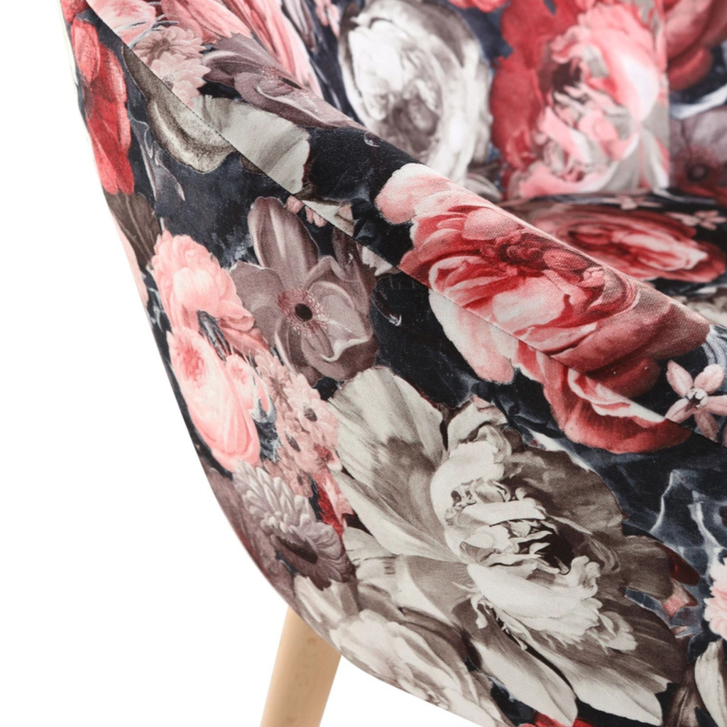 Fauteuil à imprimé floral
