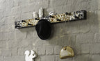 HAKU Möbel Garderobenleiste aus Metall in Schwarz B 75-115 cm H 11 cm, 115 x 6 cm, H 11 cm