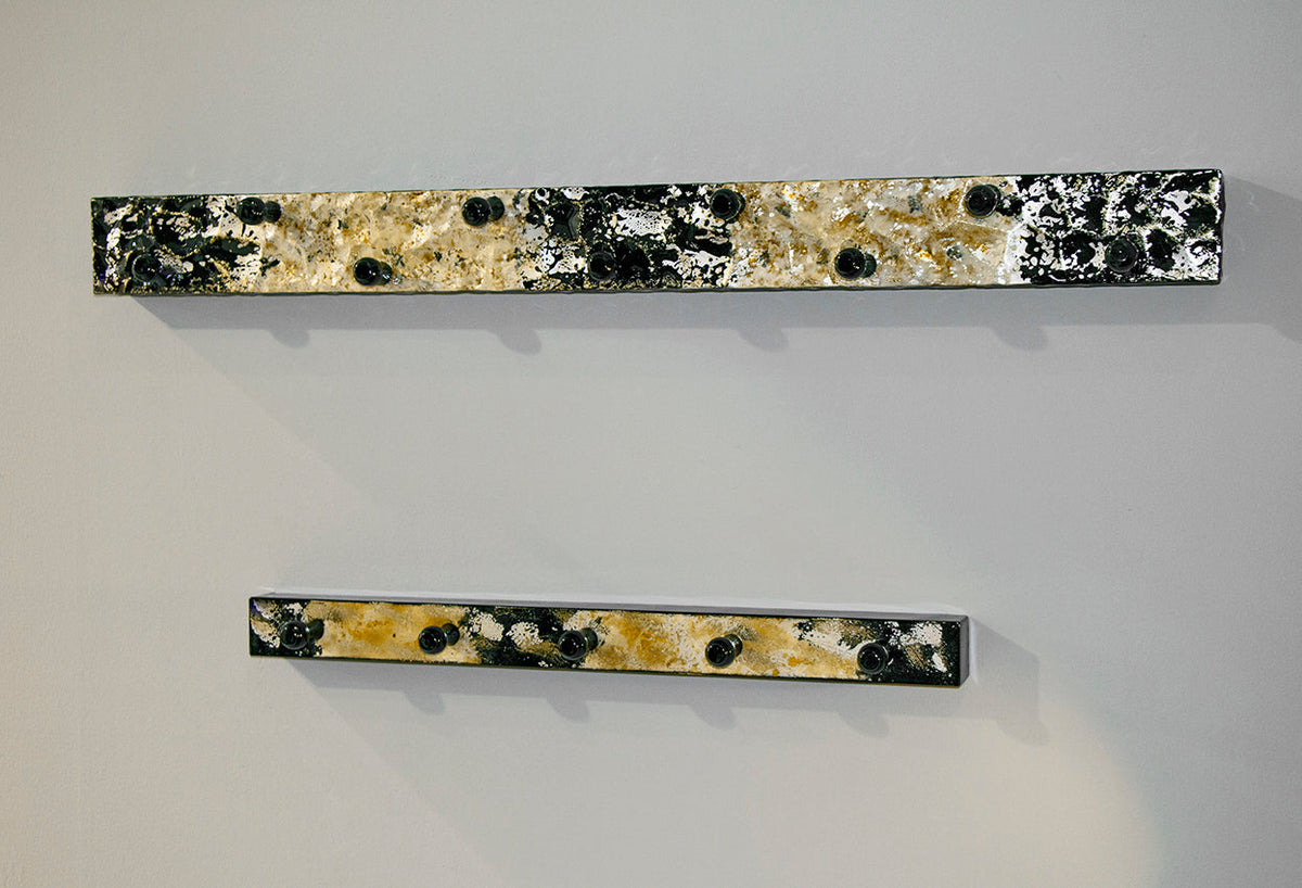 HAKU Möbel Garderobenleiste aus Metall in Schwarz B 75-115 cm H 11 cm, 115 x 6 cm, H 11 cm