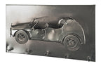 HAKU Möbel Wandgarderobe aus Metall Motiv Auto in Anthrazit
