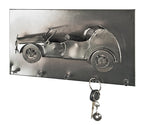 HAKU Möbel Wandgarderobe aus Metall Motiv Auto in Anthrazit