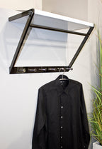 HAKU Möbel Wandgarderobe aus Metall in Anthrazit 60 x 29 x 40 cm