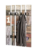 HAKU Möbel Wandgarderobe aus MDF Motiv Schriftzug in Braun 65 x 9 x 100 cm