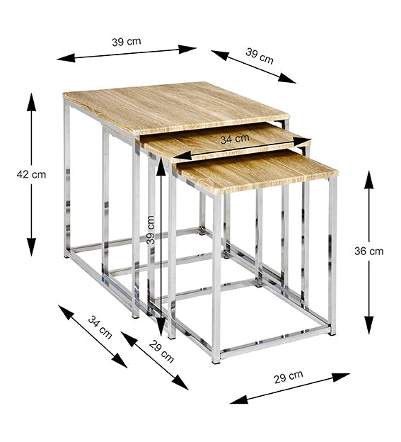 HAKU Möbel Beistelltisch aus MDF in Braun