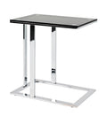 HAKU Möbel Beistelltisch aus Metall mit Glas in Silber 54 x 37 x 58 cm