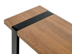 HAKU Möbel Beistelltisch aus Holzwerkstoff kratzbeständig in Braun 24 x 49 x 64 cm in Eiche, Schwarz