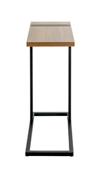 HAKU Möbel Beistelltisch aus Holzwerkstoff kratzbeständig in Braun 24 x 49 x 64 cm in Eiche, Schwarz