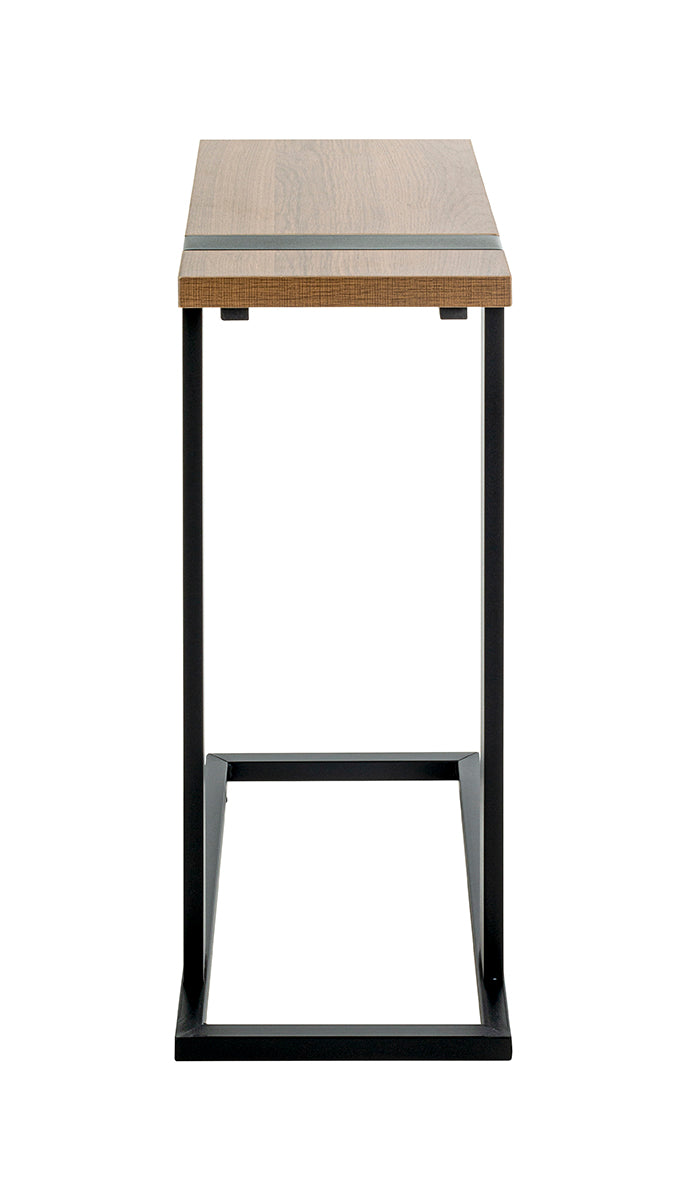 HAKU Möbel Beistelltisch aus Holzwerkstoff kratzbeständig in Braun 24 x 49 x 64 cm in Eiche, Schwarz