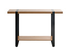 HAKU Möbel Konsole aus Holzwerkstoff kratzbeständig in Braun 120 x 30 x 82 cm in Eiche, Schwarz