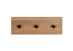HAKU Möbel Garderobenleiste aus MDF kratzbeständig in Braun B 35-60 cm H 12 cm, 35 x 5 cm, H 12 cm in Eiche, Schwarz