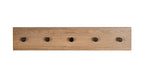 HAKU Möbel Garderobenleiste aus MDF kratzbeständig in Braun B 35-60 cm H 12 cm, 60 x 5 cm, H 12 cm in Eiche, Schwarz
