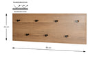 HAKU Möbel Wandgarderobe aus MDF kratzbeständig in Braun 80 x 5 x 30 cm in Eiche, Schwarz