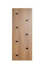 HAKU Möbel Wandgarderobe aus MDF kratzbeständig in Braun 80 x 5 x 30 cm in Eiche, Schwarz