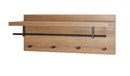 HAKU Möbel Wandgarderobe aus MDF kratzbeständig in Braun 75 x 26 x 30 cm in Eiche, Schwarz