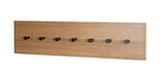 HAKU Möbel Wandgarderobe aus MDF kratzbeständig in Braun 80 x 5 x 20 cm in Eiche, Schwarz