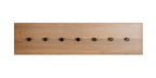 HAKU Möbel Wandgarderobe aus MDF kratzbeständig in Braun 80 x 5 x 20 cm in Eiche, Schwarz