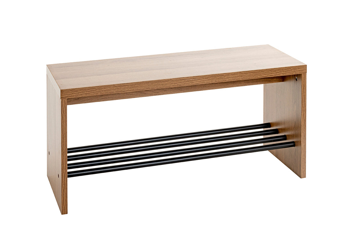 HAKU Möbel Schuhbank aus MDF kratzbeständig in Braun in Eiche, Schwarz