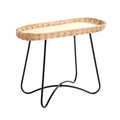 HAKU Möbel Beistelltisch aus Holzwerkstoff X-Gestell in Natur 70 x 33 x 55 cm