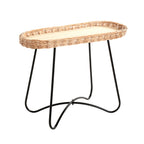 HAKU Möbel Beistelltisch aus Holzwerkstoff X-Gestell in Natur 70 x 33 x 55 cm