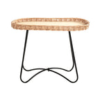 HAKU Möbel Beistelltisch aus Holzwerkstoff X-Gestell in Natur 70 x 33 x 55 cm